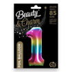 Picture of FOIL BALLOON NUMBER 1 RAINBOW 34 INCH